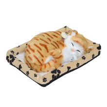 Jucarie Interactiva, Pisica Adormita Gri, 25cm.