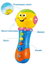 Microfon Muzical cu Melodii și Proiecție Luminoasă pentru Copii
