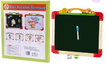 Tablă 2 în 1 cu Fețe Duble – Suprafață pentru Marker și Cretă