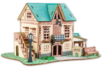 Machetă 3D din Lemn Star Inn – Puzzle de Construcție Educativ pentru Copii