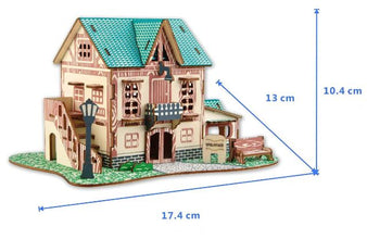 Machetă 3D din Lemn Star Inn – Puzzle de Construcție Educativ pentru Copii