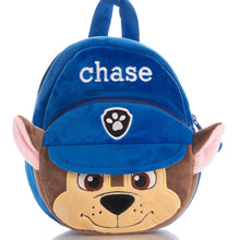 Ghiozdan pufos tip Catelus Albastru, 28cm.