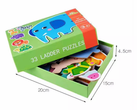 Set 6 Puzzle-uri Animale Savană – Joc Educativ din Carton Gros