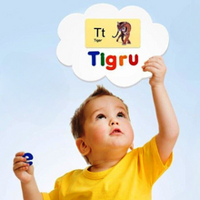 Alfabetar din Lemn cu Litere Magnetice – Set Educativ 52 Piese