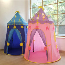 Cort pentru copii tip castel, spațiu de joacă pliabil, roz, 110 × 150 cm