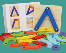 Geoboard din Lemn – Jucărie de Plus Educativă pentru Dezvoltarea Creativității Copiilor