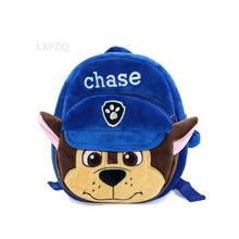 Ghiozdan pufos tip Catelus Albastru, 28cm.