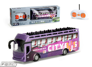Autobuz de Jucărie Turistic Supraetajat cu Telecomandă, Lumini, 20 cm