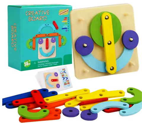 Geoboard din Lemn – Jucărie de Plus Educativă pentru Dezvoltarea Creativității Copiilor