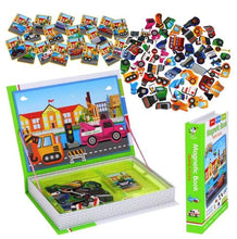 Carte Magnetică tip Puzzle Trafic – 61 de Magneți Educaționali pentru Copii
