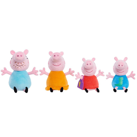 Jucarii de Plus, Familie Porcusori Pepa Pig, 4 membrii, multicolori