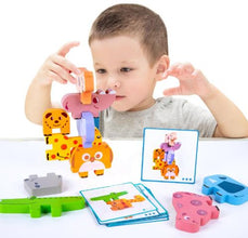 Stivuire cu Animăluțe în Echilibru – Joc Educativ pentru Copii