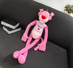 Jucarie de Plus, Pantera Roz imbracata cu tricou, 27cm.