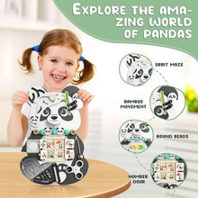 Panda Busy Board Lemn – Activități Senzoriale și Educaționale