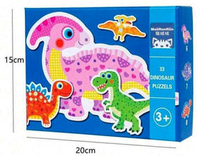 Set 6 Puzzle-uri Dinozauri – Joc Educativ cu Piese Mari