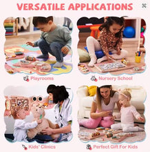 Busy Board Educativ din Lemn, Model Crocodil – Placă de Perete cu 8 Activități pentru Copii