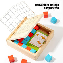 Joc Educativ Block Logic – Așezare Construcții Tridimensionale din Lemn