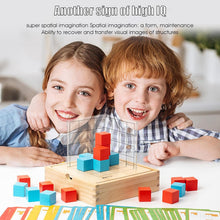 Joc Educativ Block Logic – Așezare Construcții Tridimensionale din Lemn