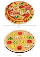 Set Puzzle Pizza din Lemn – Jucărie de Învățare prin Joacă