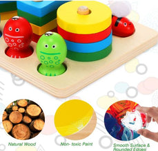 Joc 3 în 1 Pescuit Magnetic, Albinute și Sortare Forme - Set Educativ de Dexteritate