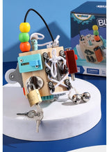 Cub Educativ din Lemn STEM – Busy Cube cu 8 Activități Motrice