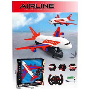 Avion cu Telecomandă AIRLINE – Lumini, Sunete și Funcție Bump & Go