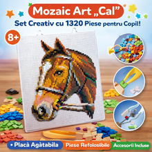 Mozaic Art pentru Copii – Model Cal, Set cu 1320 Piese Colorate