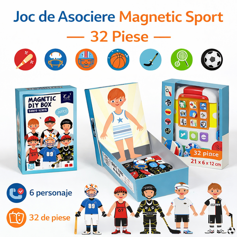 Joc Educativ Magnetic Sport – Set de 32 Piese