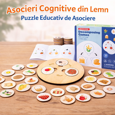 Puzzle Educativ Asocieri Cognitive – Etape de Dezvoltare pentru Copii