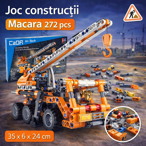 Jucărie de construcții Macara – Set 272 piese