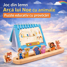 Joc educativ din lemn Arca lui Noe – Puzzle cu provocări logice