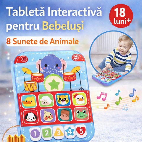 Tabletă Educațională pentru Bebeluși cu 8 Sunete de Animale