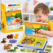 Carte Magnetică Educativă cu Animale– Set de 62 magneți pentru copii