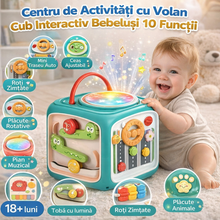 Cub interactiv pentru bebeluși cu volan – Centru de activități educativ, 10 funcții