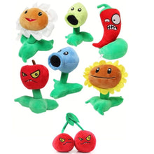 Set 7 Jucarii de Plus Plante vs Zombie, 27cm.