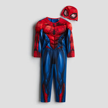 Costum Halloween de Copii, Spiderman Fantasy cu Muschi, Omul Paianjen set cu Masca