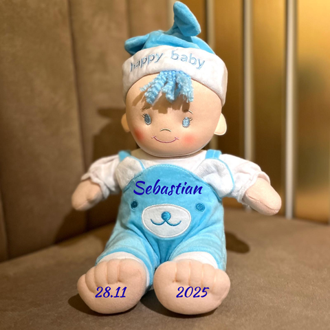 Jucarie Ingeras de Plus Personalizat, spune Rugaciuni la alegere, Albastru sau Roz, 25cm.