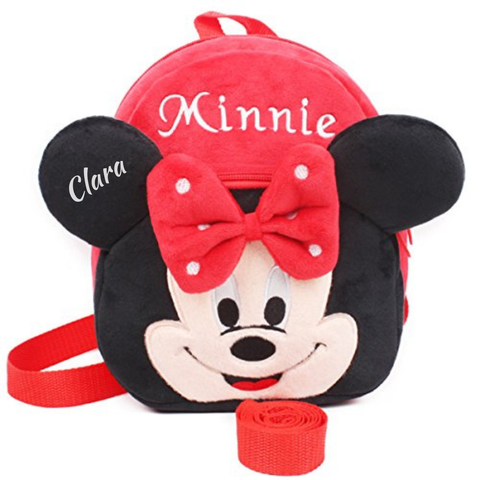 Ghiozdan Personalizat pentru copii, tip Minnie Rosie, 28cm.