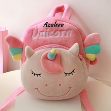 Ghiozdan Pufos Personalizat, Unicorn 26×25 cm
