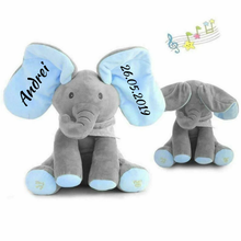 Elefant Personalizat Interactiv Cucu-Bau, Jucarie de Plus, Canta si se Joaca