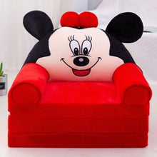 Fotoliu de Pluș Extensibil pentru Copii, Mickey Mouse Rosu, 80cm.