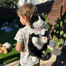 Ghiozdan din Plus Pisica Reala – Rucsac Pufos pentru Copii, 60cm