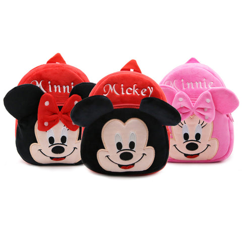 Ghiozdan Pufos Mickey & Minnie Mouse, 28cm + Rechizite Cadou