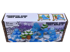 Set Blocuri Magnetice Minecraft 3D – 32 Piese de Construcție Creativă pentru Copii