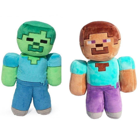 Set 2 Jucarii Minecraft, Steve si Zombie de Plus