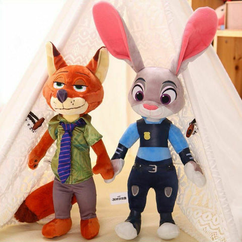 Set 2 Jucarii de Plus, Iepurasul si Vulpea Zootopia Judy si Nick