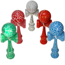 Jucarie Kendama Profesionala din Lemn, 18 cm, Design Crack