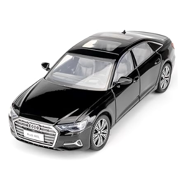 Jucărie Mașinuță Audi A6L, 1:24 Negru – Metal Die-Cast, Sunete și Lumini