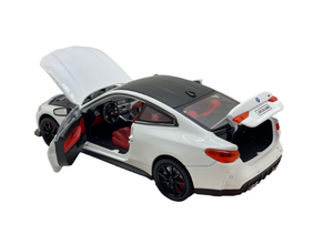Mașinuță BMW M4 din Metal 1:24 – Uși & Capotă Deschise, Lumini și Sunet