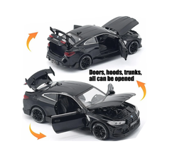 Mașinuță BMW M4 din Metal 1:24 – Uși & Capotă Deschise, Lumini și Sunet